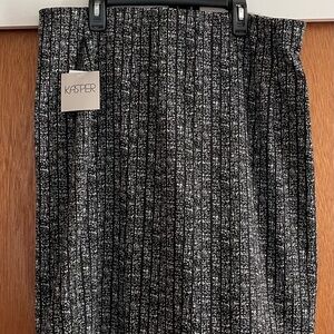 Kasper Black & White Pencil Skirt - New with Tags - Large